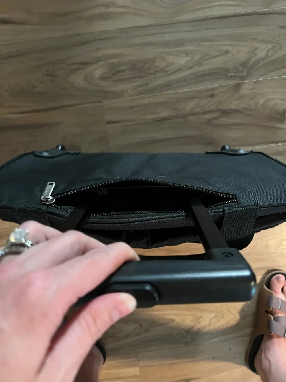 Global Gear Black and Gray Travel Under Seat Carry-On Suitcase